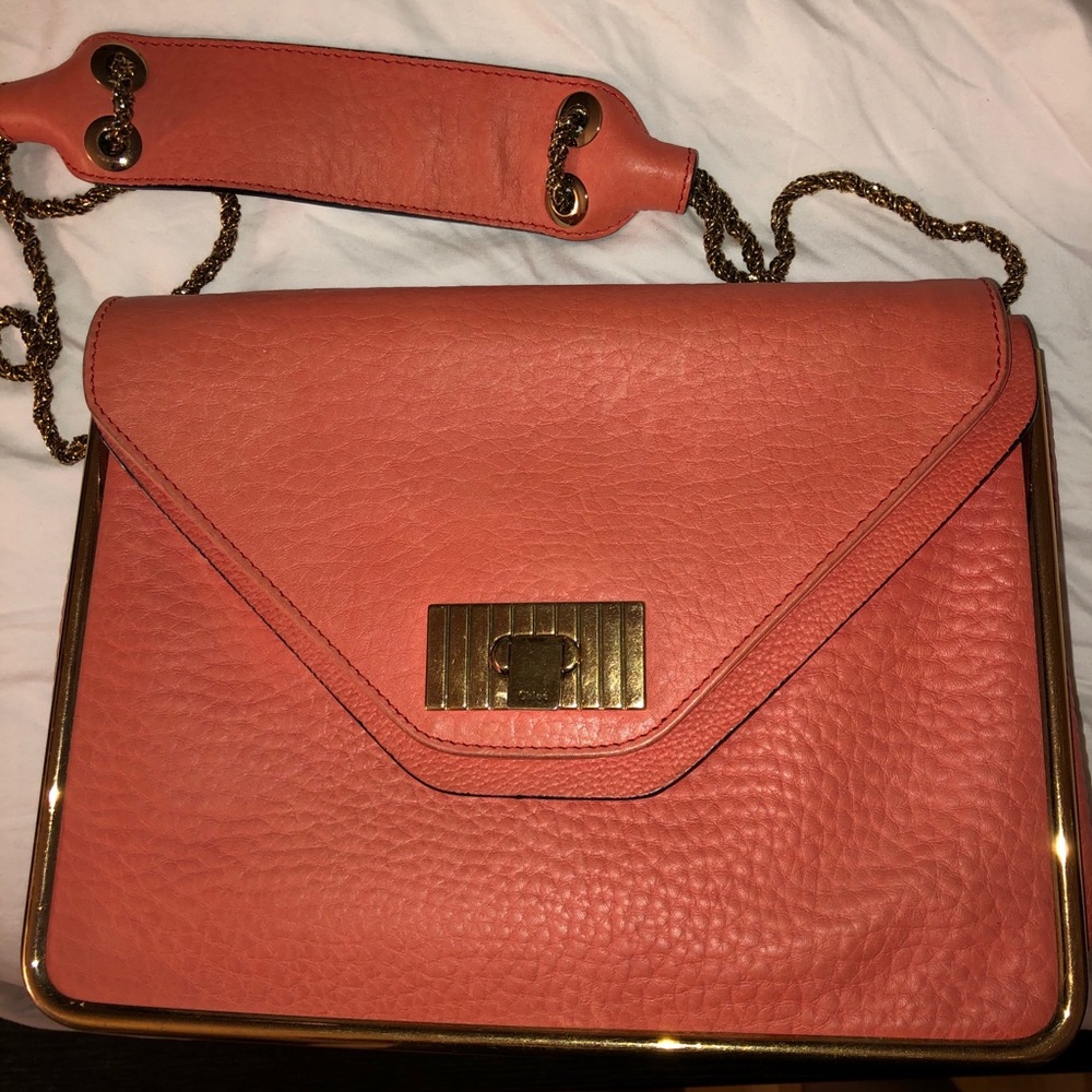 Chloe Sally shoulder bag in Lipstick coral